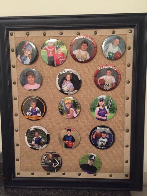 Sports Pins Displayed For Grad Party Pinback Button Love Pinterest