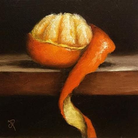 Daily Paintworks Peeled Clementine Original Fine Art For Sale