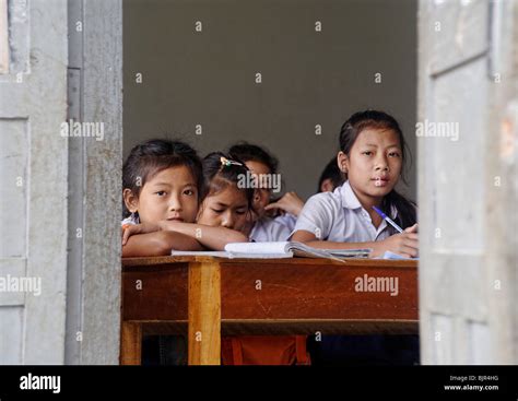 Lao School Children Stock Photo Alamy