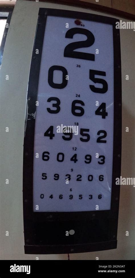 Eye Test Board On A Wall Stock Photo Alamy