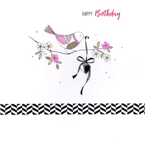 Hand Finished Butterfly Wishes Birthday Greeting Card Cards