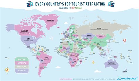 This Map Shows Every Countrys Most Popular Tourist Attraction