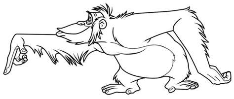 Coloring And Drawing King Louie Jungle Book Coloring Pages
