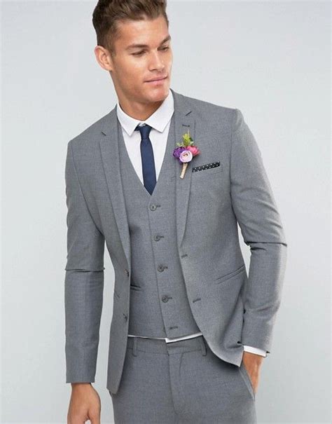 Shop online with fast delivery & hassle free returns. ASOS | ASOS WEDDING Super Skinny Suit Jacket In Gray ...