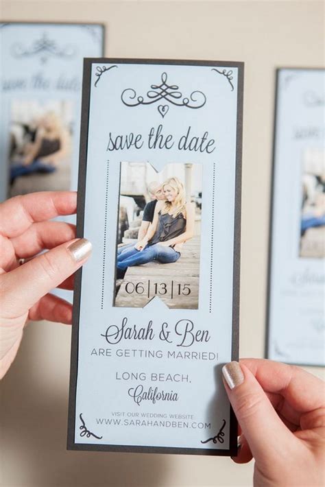 Make your own save the date cards with your photos. 25 Creative Save the Date Ideas