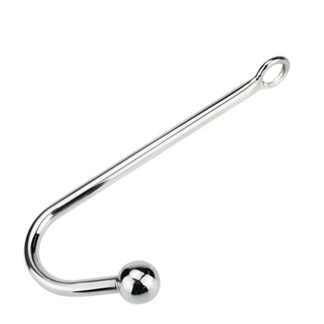 30 250mm Stainless Steel Anal Hook Metal Butt Plug With Ball Anal Plug Anal Dilator Gay Sex Toys