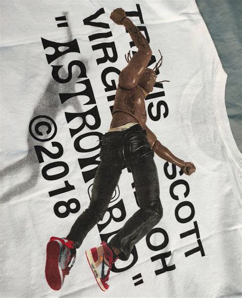 Travis Scott X Virgil Abloh By A Thread Off White Aj1 Camiseta