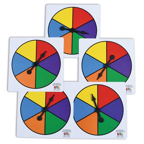 Learning Advantage Six Color Spinners Set Of 5