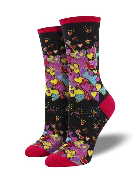 Laurel Burch Hearts Valentines Socks — Museum Outlets
