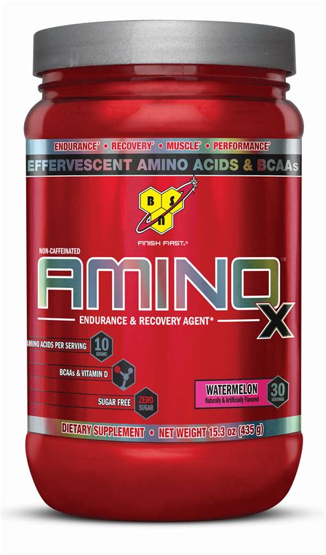 BSN Amino X Edge Amino Acids + BCAA Powder, Watermelon, 30 Servings ...