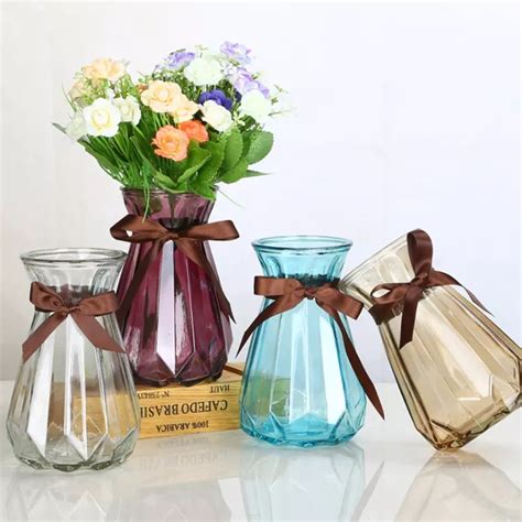 Wholesale Hand Blown Small Simple Cylinder Luxury Flower Glass Nordic Vases For Home Decor