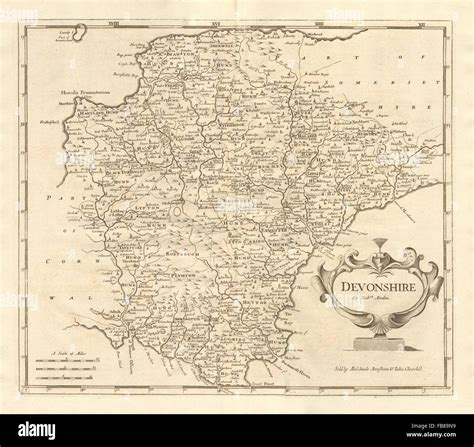 Devon Devonshire By Robert Morden From Camdens Britannia 1772