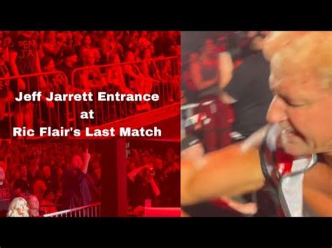 Jeff Jarrett Entrance Ric Flairs Last Match Bret Hart Ringside
