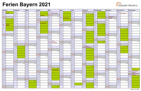 Ferien Bayern 2021 Ferienkalender Zum Ausdrucken