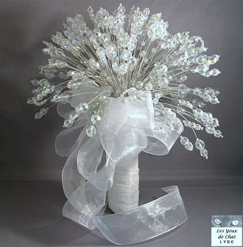 Opulent Crystal Bridal Bouquet Set The Dutchess By Prismbouquets