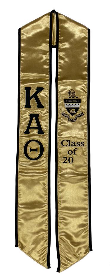 Kappa Alpha Theta Graduation Stole Sash Shopgreeklife