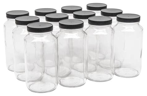 Nms 24 Ounce Glass Tall Straight Sided Mason Canning Jars With 63mm