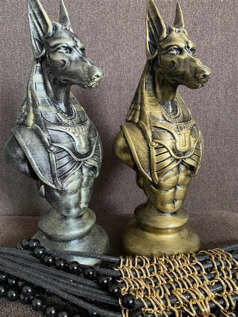 Anubis Bust Anubis Sculpture Egyptian Mythology Home Decor Etsy