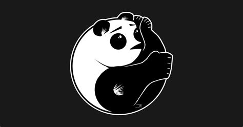 Cannonball Panda Yin And Yang Panda Black And White T Shirt
