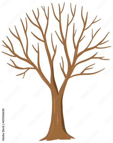 Simple Tree With No Leaves Stock Vector Adobe Stock