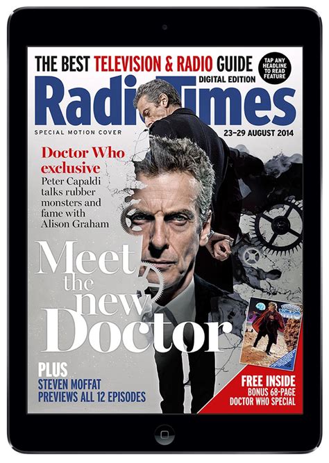 An Ipad With The Cover Of Radio Times Magazine On Its Screen Showing
