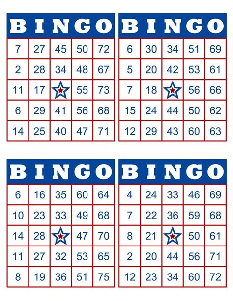 1000 Bingo Cards Pdf Download 1 2 And 4 Per Page Instant Printable