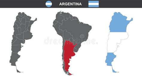vector map flag of argentina isolated on white background stock vector illustration of element