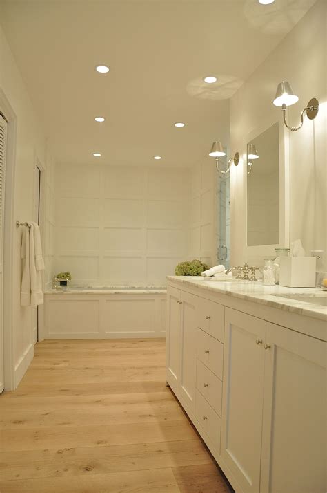 Wood Floors In Bathroom Lots Of Polyurethane And It Should Be Perfect