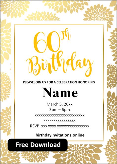 Free Printable 70th Birthday Invites
