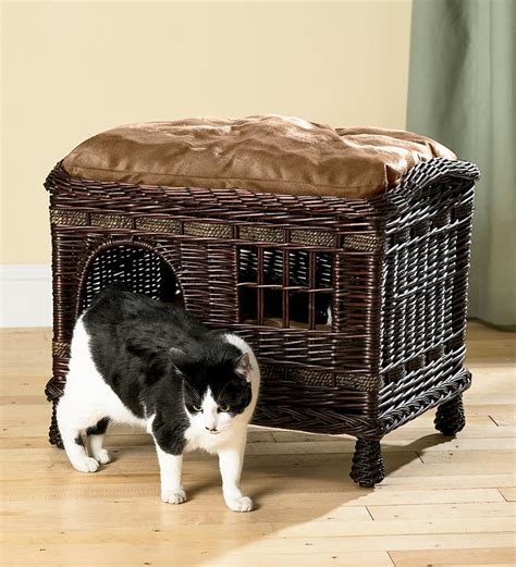 Rattan Two Tier Cat Bed Ts For Pets Cat Bed Wicker Cat Bed