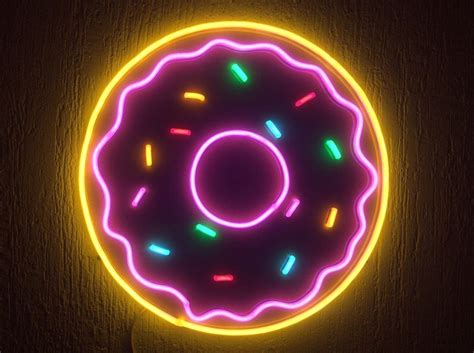 Neon led signs, home decoration for your bedroom. An Unbreakable LED Neon Doughnut Sign