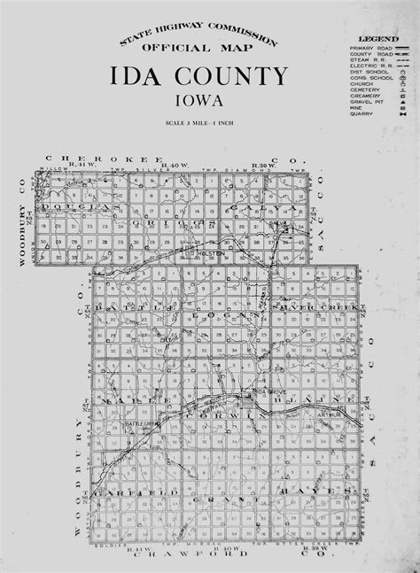 1920 Atlas Of Ida County Iowa