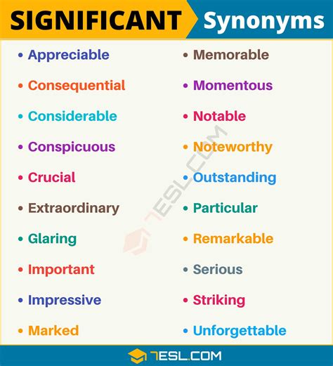 120 Synonyms For Significant With Examples Another Word For