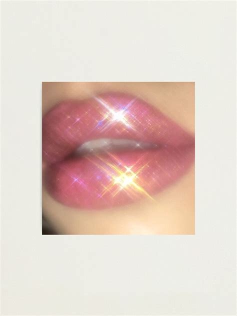 Aesthetic Blurry Lips Photographic Print By Inkble