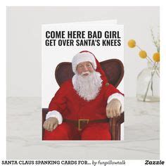 Santa Spanking Christmas Greeting Cards