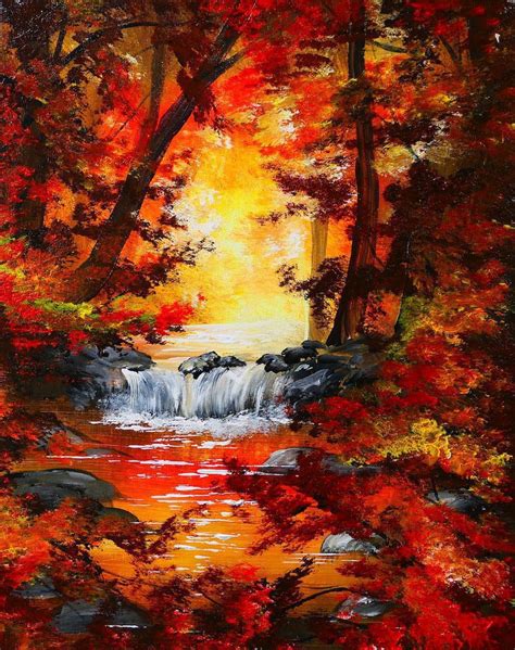 Autumn Waterfall Urartstudio