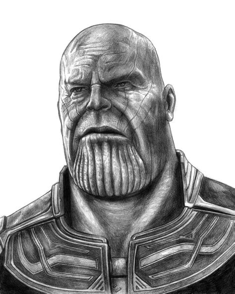 Thanos Avengers Infinity War Line Art By Soulstryder210 On