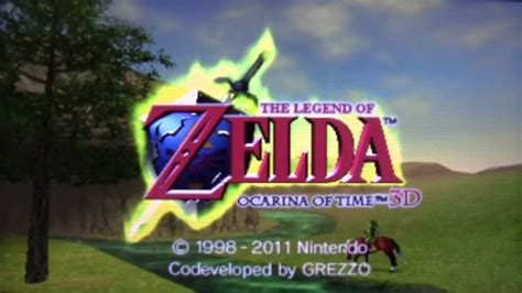 The Legend Of Zelda Ocarina Of Time 3d Opening Title Screen Youtube