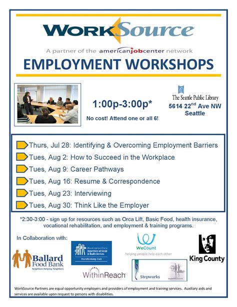 Ballard Employment Workshop Flyer