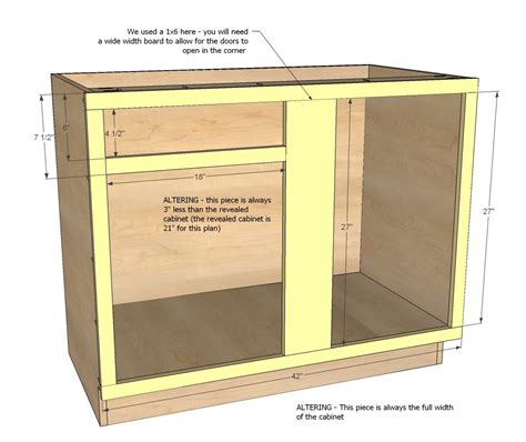The sample base and wall cabinets shown below have these features to make building them as simple as possible: 42" Base Blind Corner Cabinet - Momplex Vanilla Kitchen | Blind corner cabinet, Diy cabinets ...