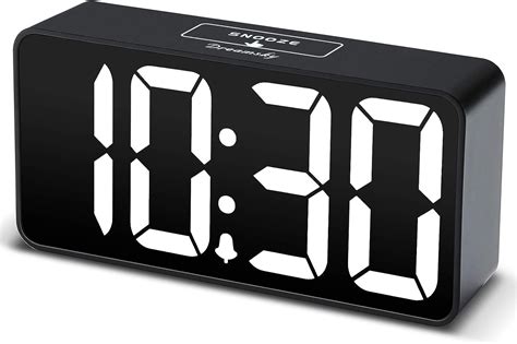 Dreamsky Compact Digital Alarm Clock With Usb Charging Port 0 100 Brightness Dimmer Large