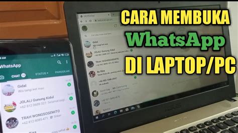 Cara Membuka Whatsapp Web Di Laptop Youtube