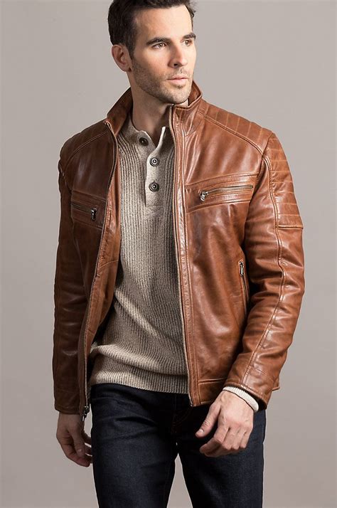 Udo Waxed Lambskin Leather Moto Jacket