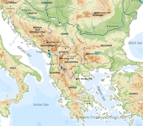 Balkan Peninsula Map