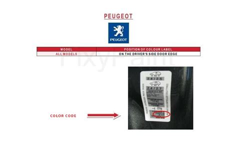 Peugeot 301 Color Codes Fixypaint Touch Up Paint For Car Scratch