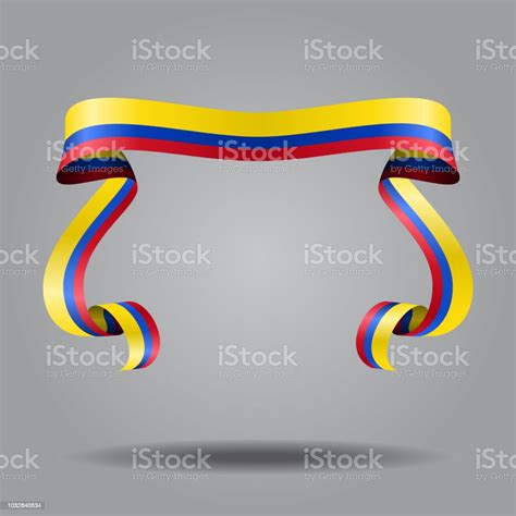 Ilustración De Fondo De Cinta Ondulada De Bandera Colombiana