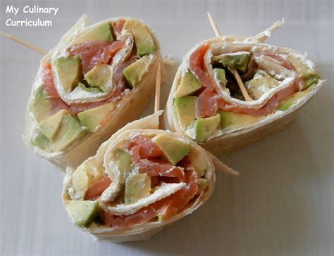 My Culinary Curriculum Wrap saumon fumé avocat fromage frais Wrap smoked salmon avocado cream