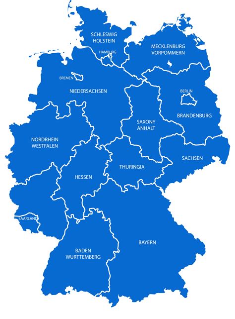 Printable State Map Of Germany