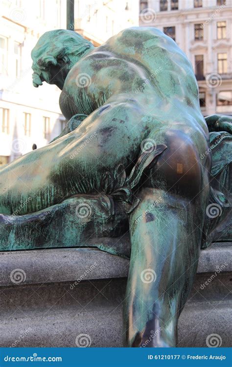 Statue Of A Naked Man Vienna Austria Stock Image Cartoondealer Hot Sex Picture