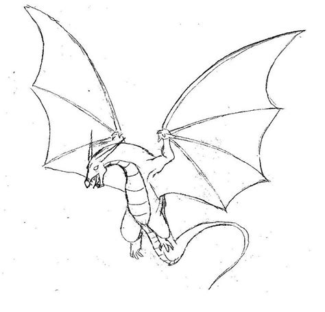 Flying Dragon By Shelleyn On Deviantart Easy Dragon Drawings Simple